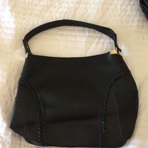 NWOT Black made in Italy leather hobo
